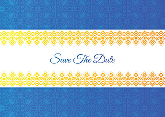 Colorful invitation background style ornamental pattern