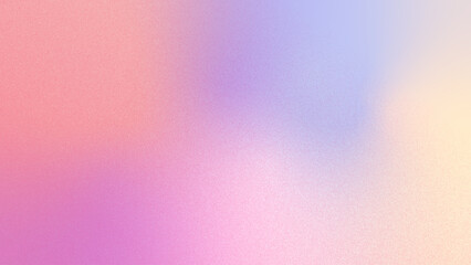Multicolor grainy gradient with noise texture. Colorful gradient background. Spray Paint Brush. Purple, peach blue blurred backdrop for banner, creative minimal poster, template social media design