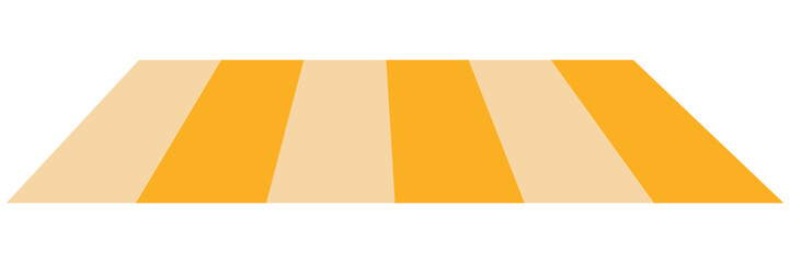 Obraz premium Striped yellow blanket isolated on white. Vector illustration