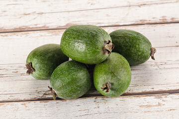 Fresh sweet juicy ripe feijoa