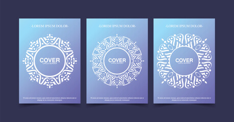 Gradient border pattern cover template