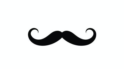 Retro mustache icon on white isolated background vector