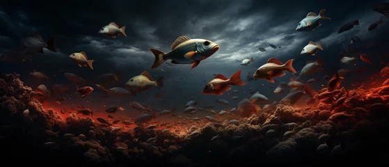 Fotobehang Fish in the sea .. © Gefer