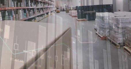 Digital composition of statistical data processing against warehouse in background
