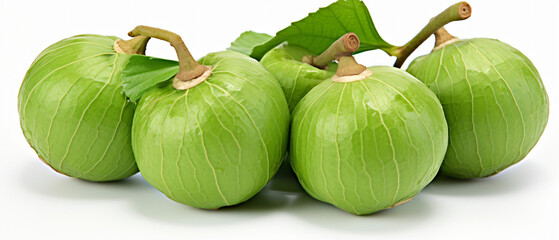 Fresh Betel nut fruit isolated on white background ..