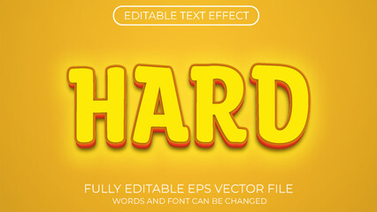 Hard editable text effect. Editable text style effect
