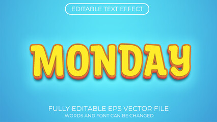 Monday editable text effect. Editable text style effect