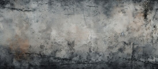 Obraz premium A close up of a grey concrete wall with various stains resembles a natural landscape, with patterns reminiscent of cumulus clouds on a freezing winter day, adding a touch of darkness to the scene