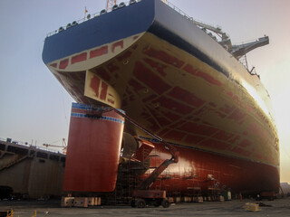 A ship in the Drydock
