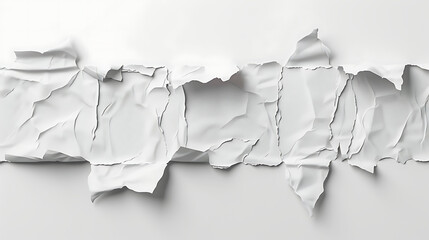 mockup of a sheet of white torn paper isolated - obrazy, fototapety, plakaty