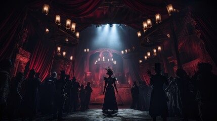 a Gothic Actors in a theatre 
 - obrazy, fototapety, plakaty