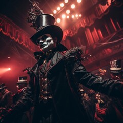 Naklejka premium a Gothic Actors in a theatre 