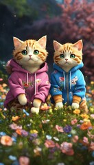 Beautiful cat and AI generator photos and very hot photos