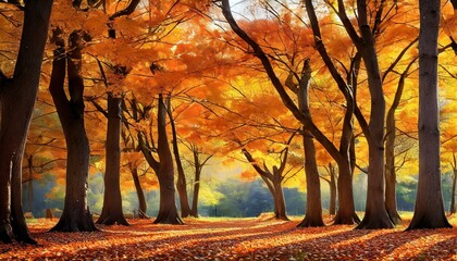 Fototapeta premium autumn in the park