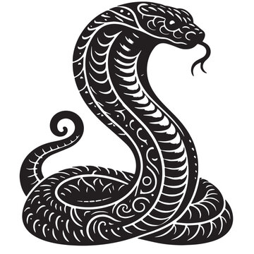 recommend clip art: cobra snake silhouette -vector of cobra snake