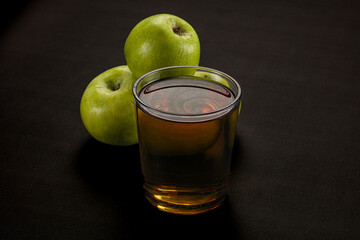Fresh sweet natural apple juice