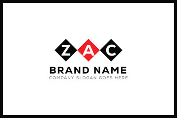 ZAC  letter logo design. ZAC creative initials monogram letter logo. ZAC business and real estate logo vector template.