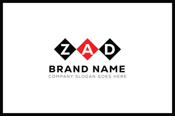 ZAD  letter logo design. ZAD creative initials monogram letter logo. ZAD business and real estate logo vector template. - obrazy, fototapety, plakaty