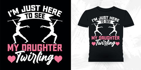 Funny Retro Vintage Baton Twirling T-shirt Design