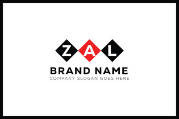 ZAL  letter logo design. ZAL creative initials monogram letter logo. ZAL business and real estate logo vector template. - obrazy, fototapety, plakaty