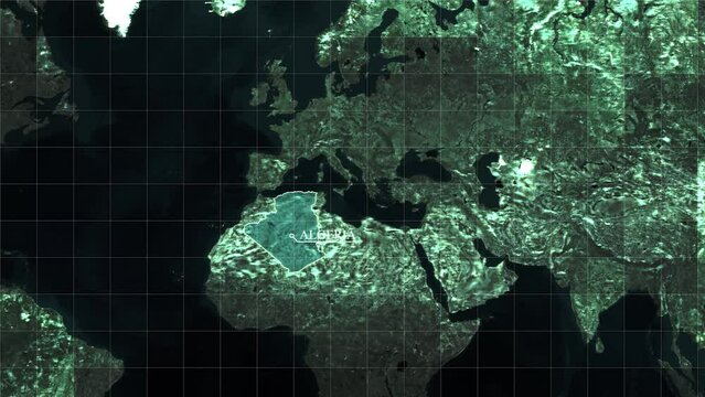 Exploring the Details of the Algeria Map.Algeria  4k  Map.