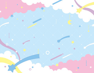 水色系のパステルカラーの可愛い背景