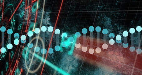 Image of data processing over dna strand