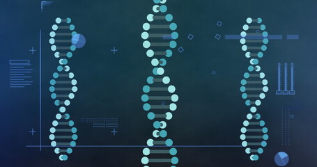 Image of data processing over dna strands