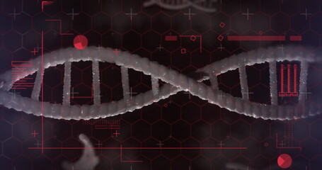 Image of data processing over dna strand