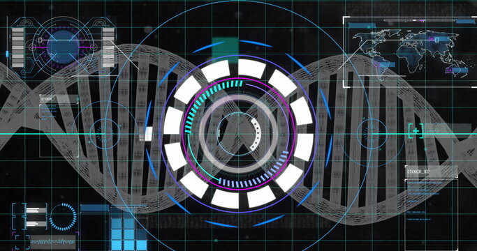 Image of scope scanning over dna strand