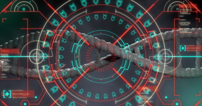 Image of scope scanning over dna strand