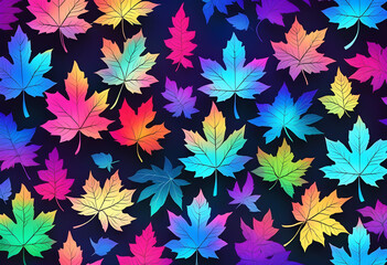 Leaf Gradient Background, Background, Gradient, Leaf, Foliage, Nature, Botanical, Pattern, Design, Texture, Natural, Organic, Plant, Vibrant, AI Generated