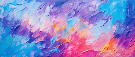 Fototapeta na wymiar Oil painting on canvas. Multicolored bright texture. F
