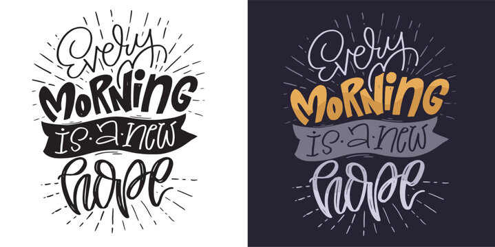 Naklejki Funny hand drawn doodle lettering postcard quote. T-shirt design, mug pring, 100% vector image.