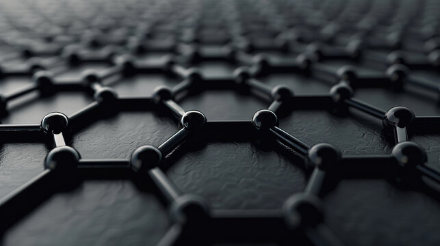 Representation of graphene an allotrope of carbon consisting of a single layer of atoms arranged in a hexagonal lattice nanostructure