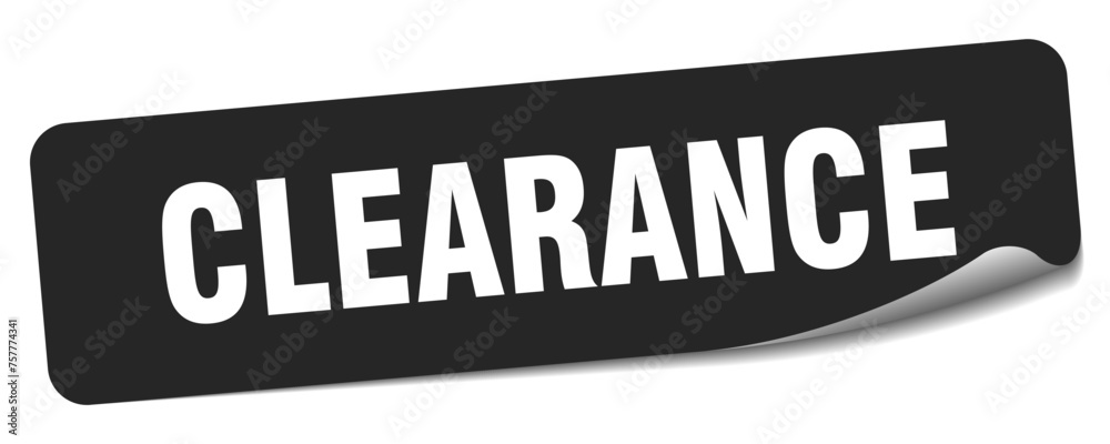 Wall mural clearance sticker. clearance label