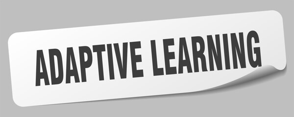 adaptive learning sticker. adaptive learning label