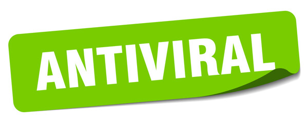 antiviral sticker. antiviral label
