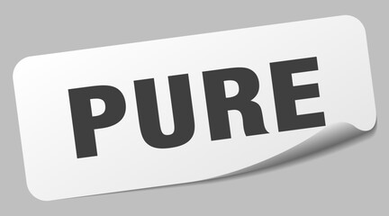 pure sticker. pure label