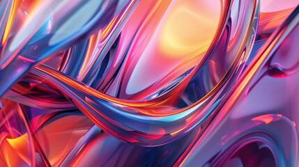 Abstract liquid and flowing colorful design, digital art. Creative concept for modern graphic wallpaper or background