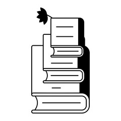 Ready to use glyph icon of study guides 