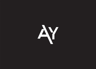 Letter AY Business Logo Design Alphabet Icon Vector Monogram