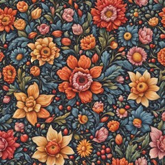 the floral embroidered textile backdrop