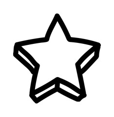 Doodle star. Hand drawn scribble sketch icon. Grunge line handdrawn star