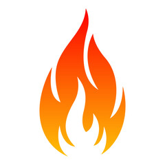 Simple vector flame icon