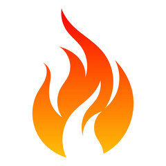 Simple vector flame icon