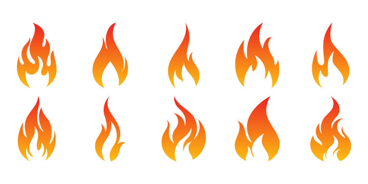 Simple vector flame icon