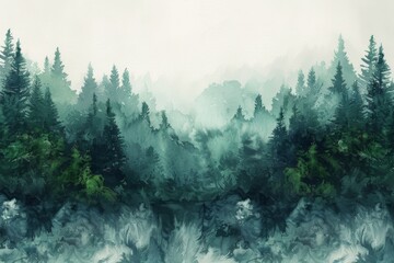 Dense Forest With Abundant Trees