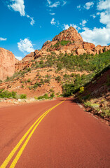 The Scenic Road Through Zion National Park in Utah