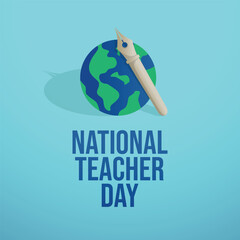 vector graphic of National Teacher Day ideal for National Teacher Day celebration.